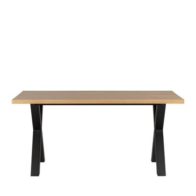 Table à manger en bois piètement en X 160x90cm - Osby DRAWER