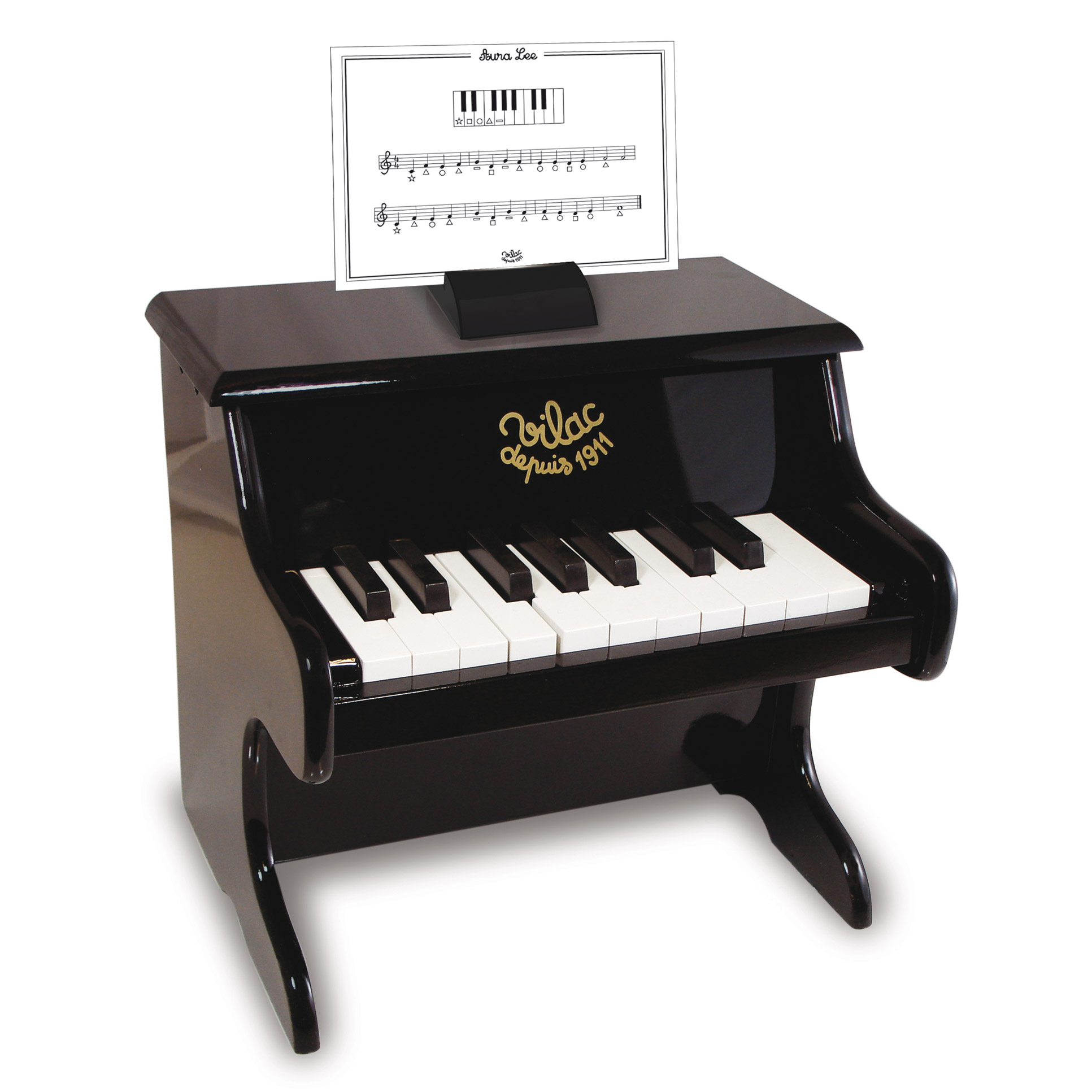 HOMCOM Piano à Queue Enfant en Bois 30 Touches - Tabouret et