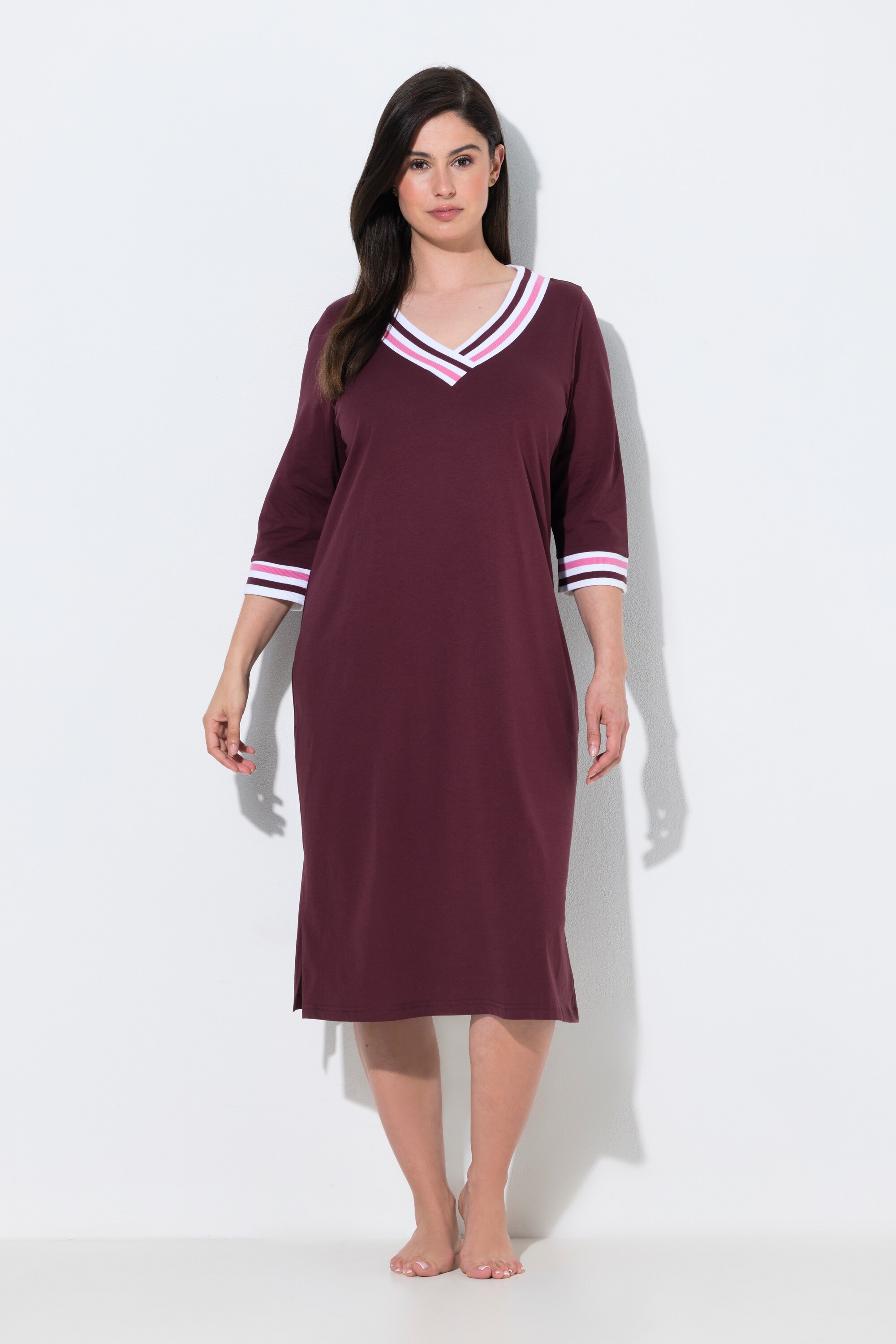 Chemise de nuit V, manches 3/4, ULLA POPKEN