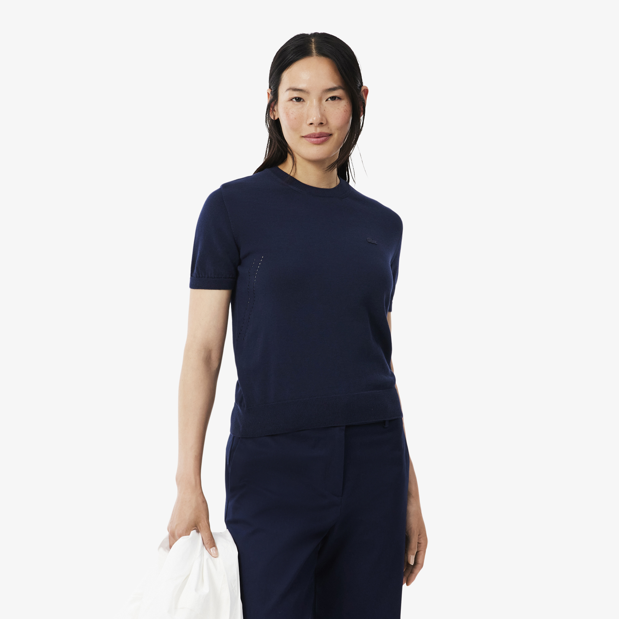 Pull manches courtes maille 3D, LACOSTE