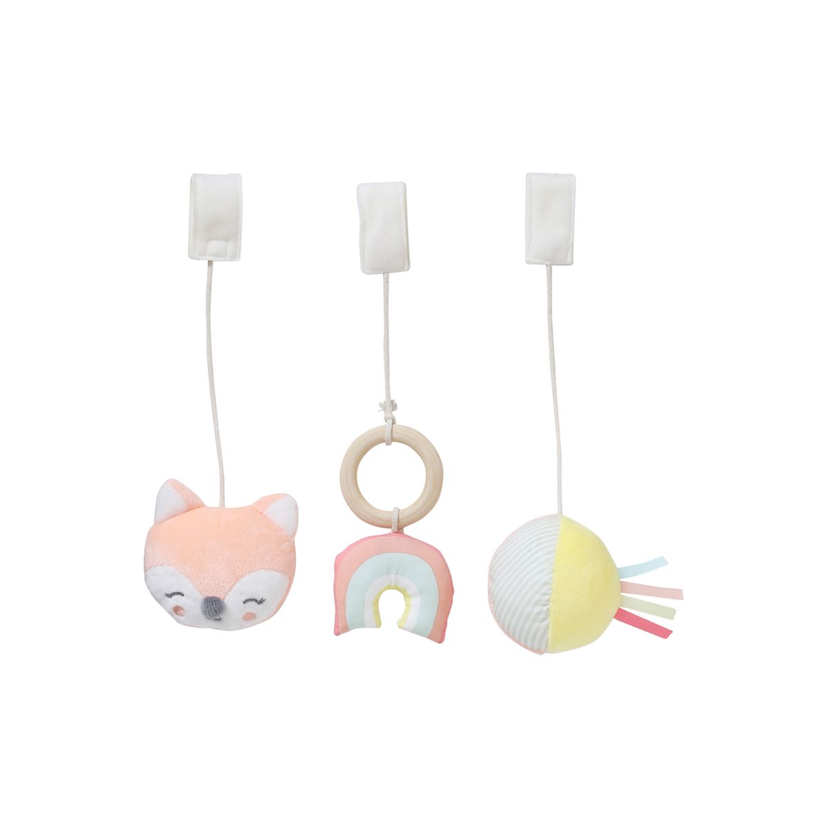 Lot De 3 Jouets A Suspendre Pour Portique Arche D Eveil Modulable En Bois Lot 1 Rose Vertbaudet La Redoute