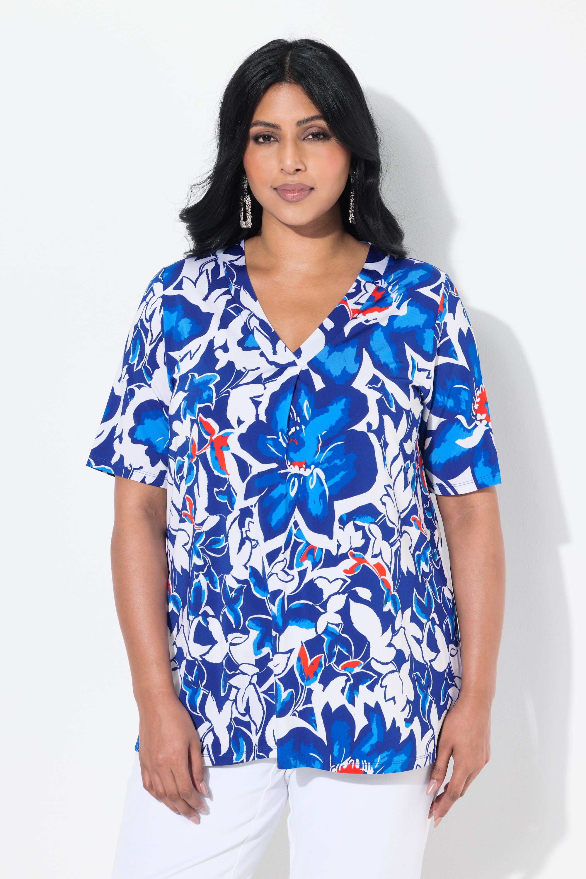 T-shirt tombé fluide. Imprimé à, ULLA POPKEN