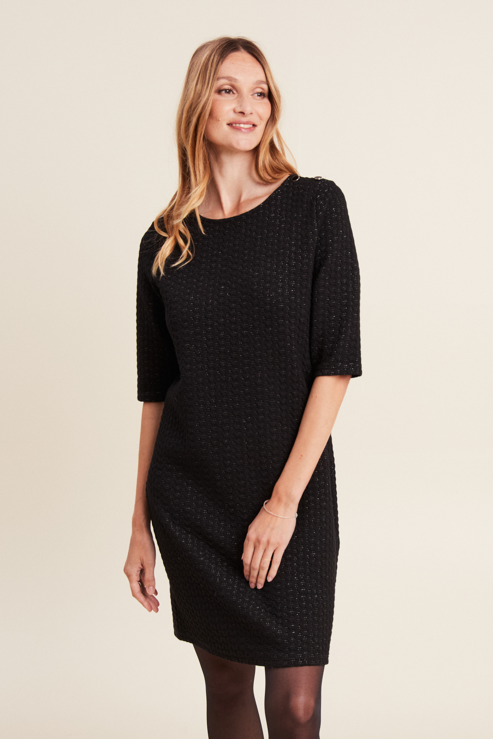 Robe droite manches 3/4, BREAL