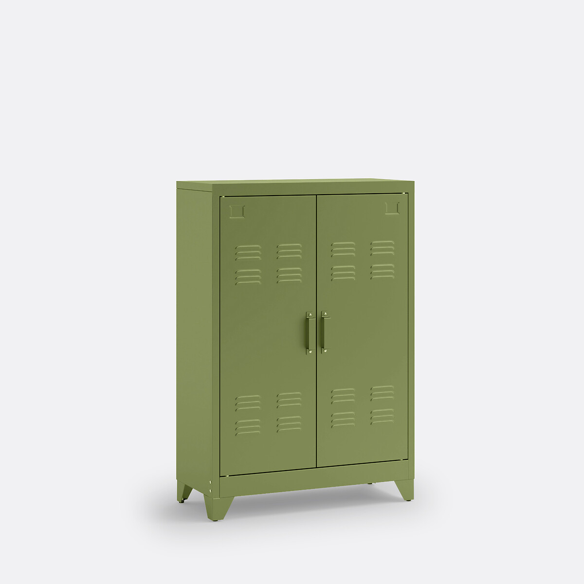 Armoire basse 2 portes en métal acier, Hiba