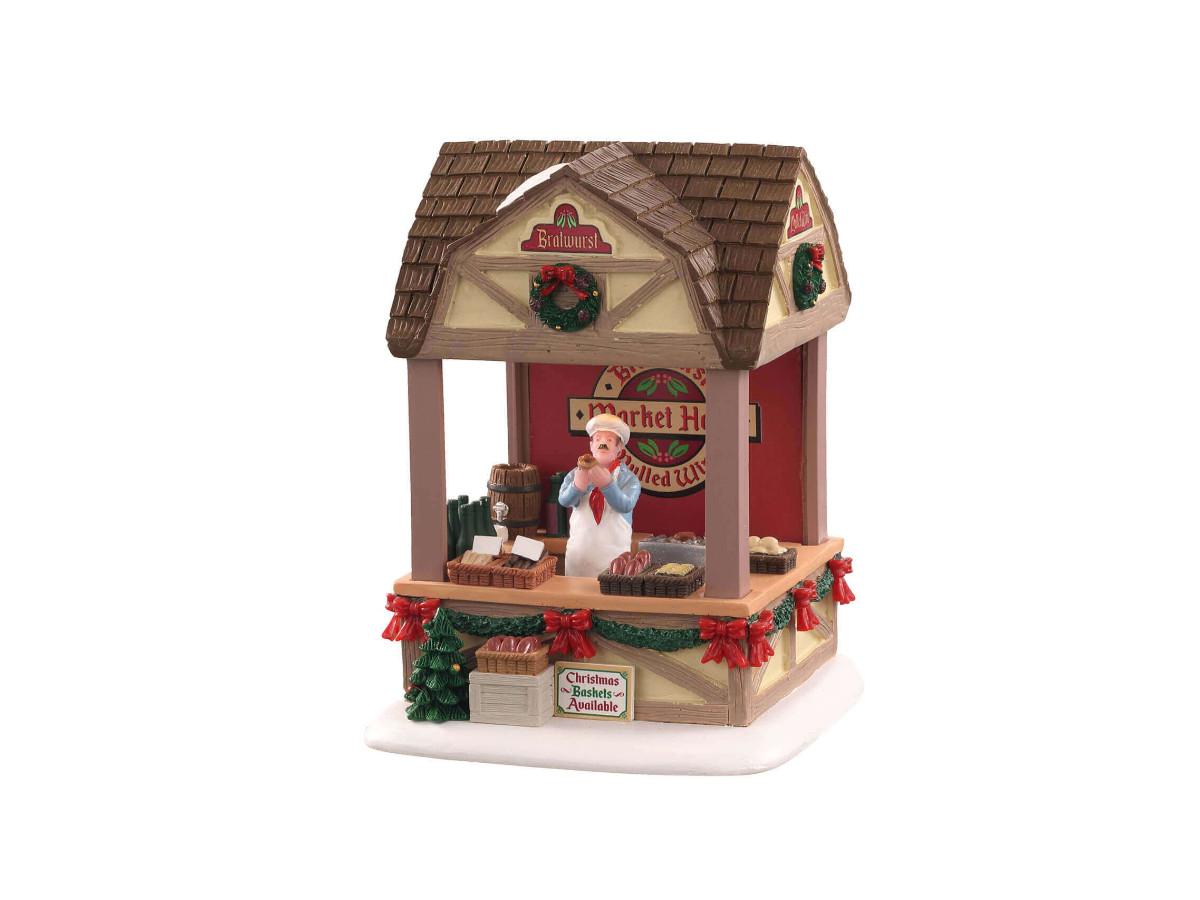 Le saucissier Bratwurst du marché de Noël, JARDIDECO