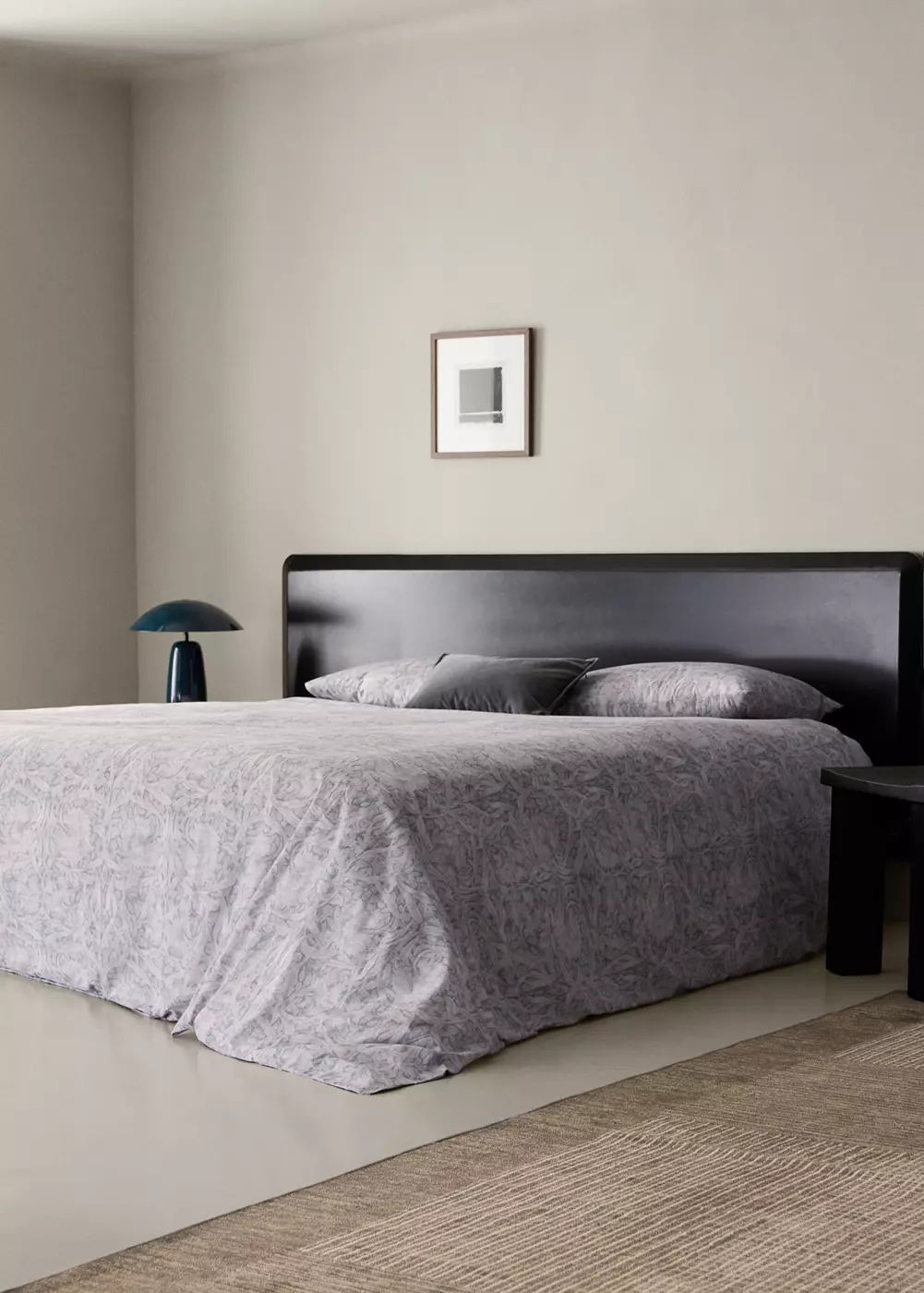 Housse de couette percale de coton 200 fils imprimé fleuri lit 135/140 cm, MANGO HOME
