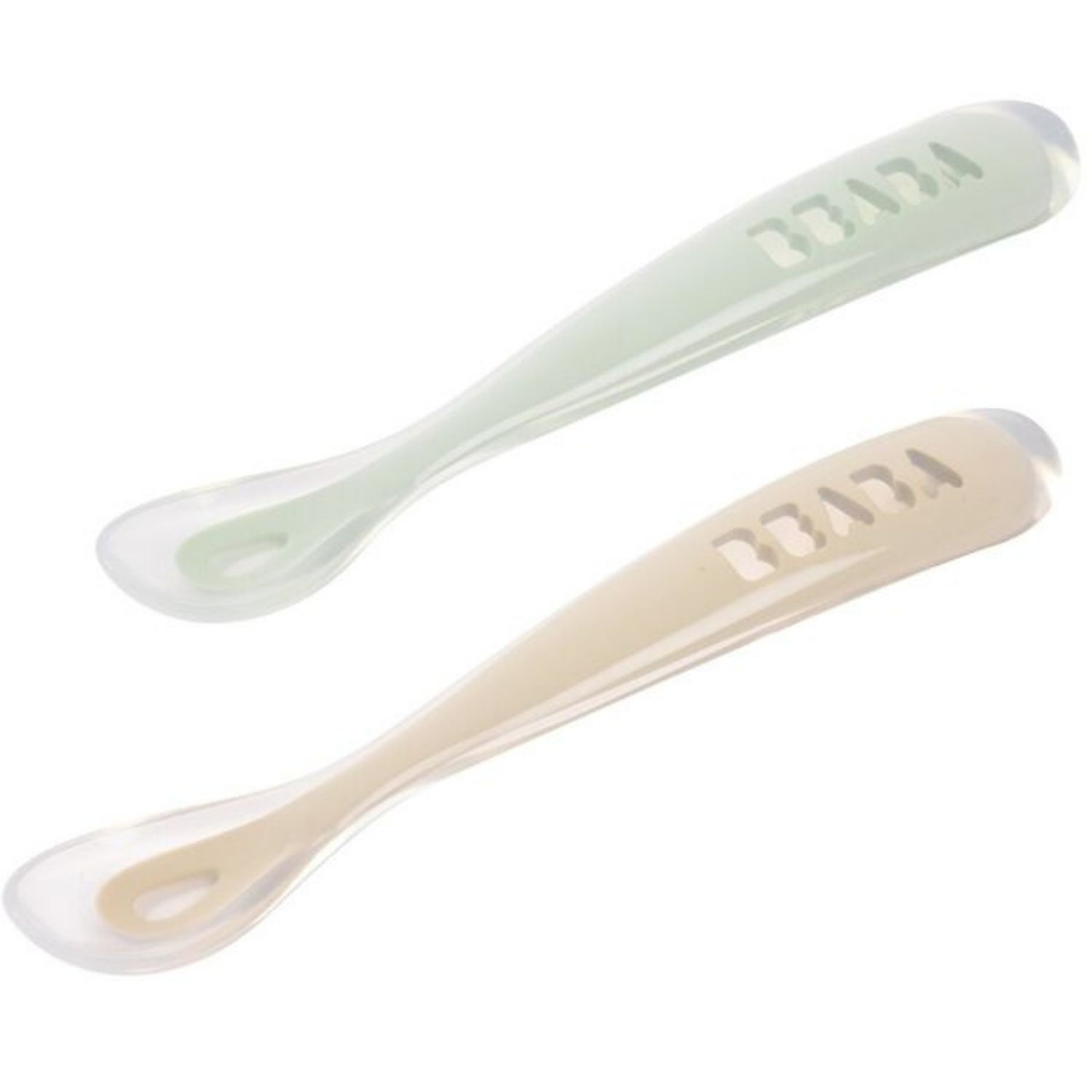 Lot de 2 cuillères silicone 1er âge, BEABA