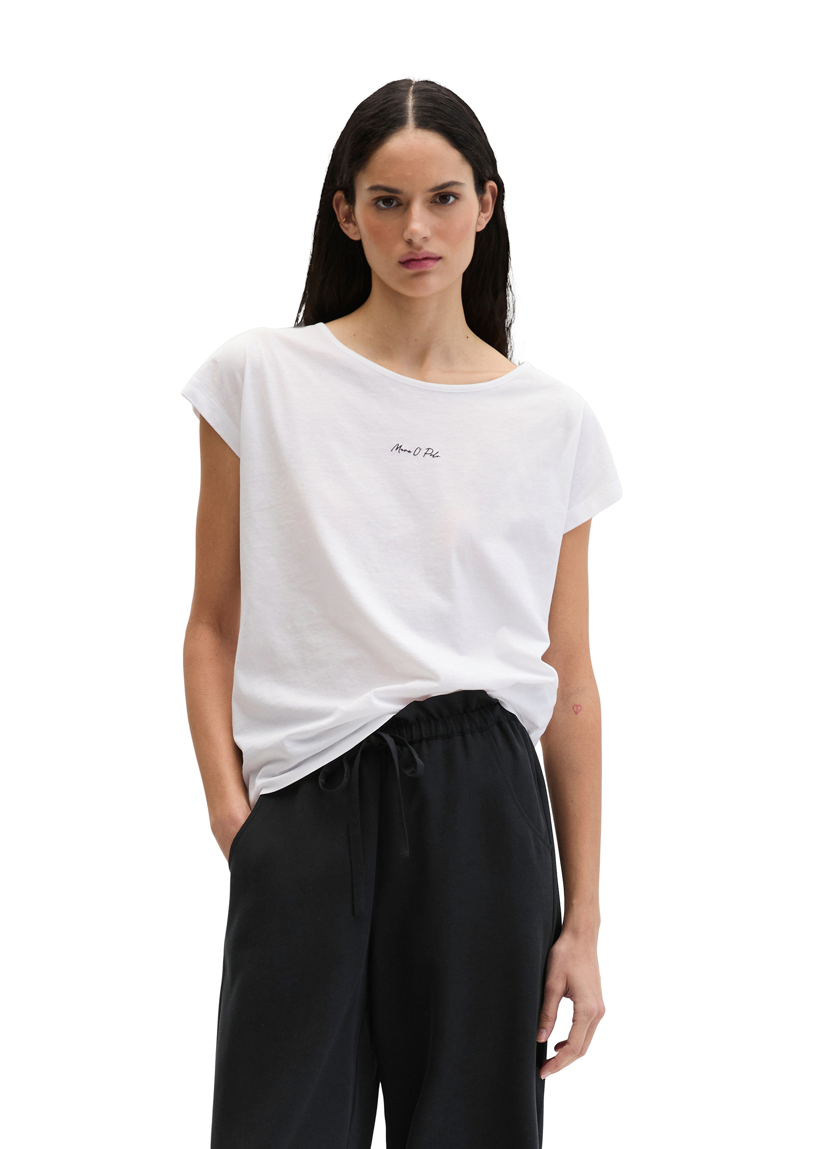 T-shirt imprimé loose en single jersey léger, MARC O'POLO