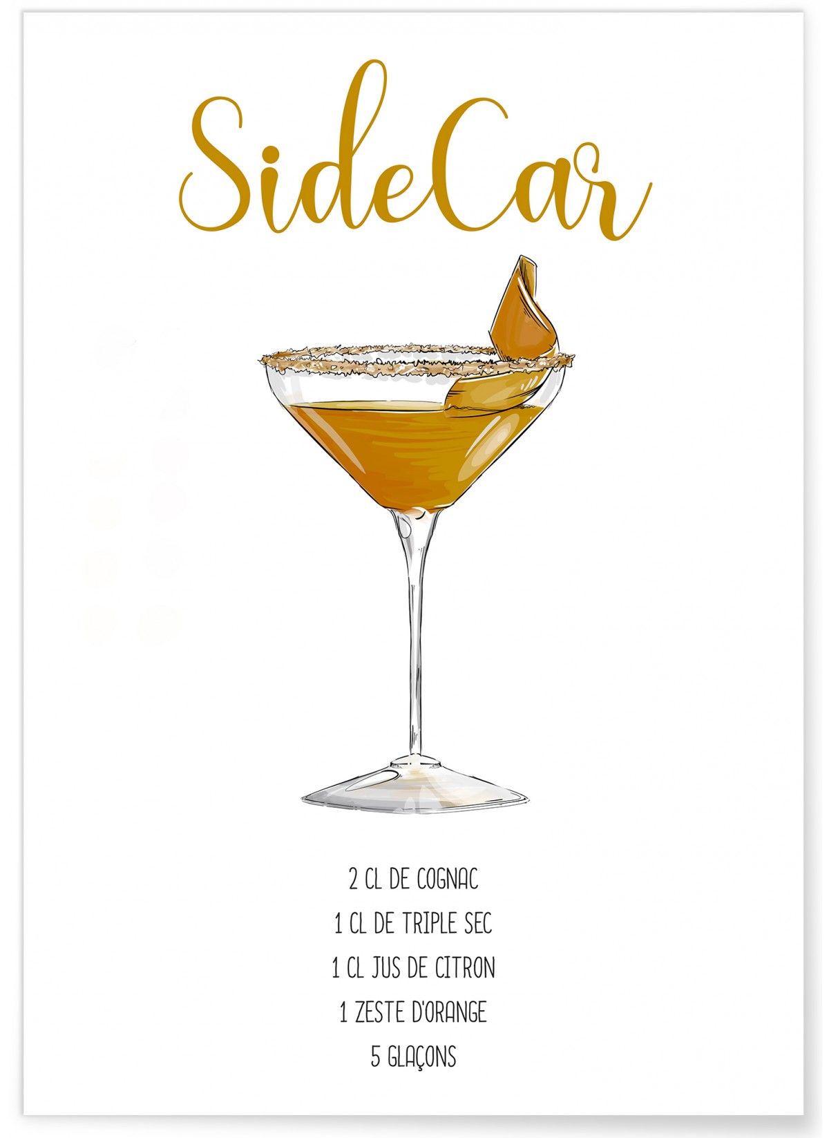 Affiche Cocktail Sidecar, L'AFFICHERIE