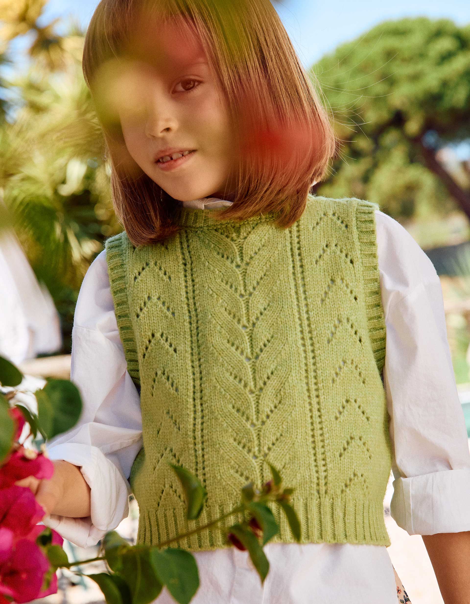 Gilet sans manches en maille ajourée, ZIPPY
