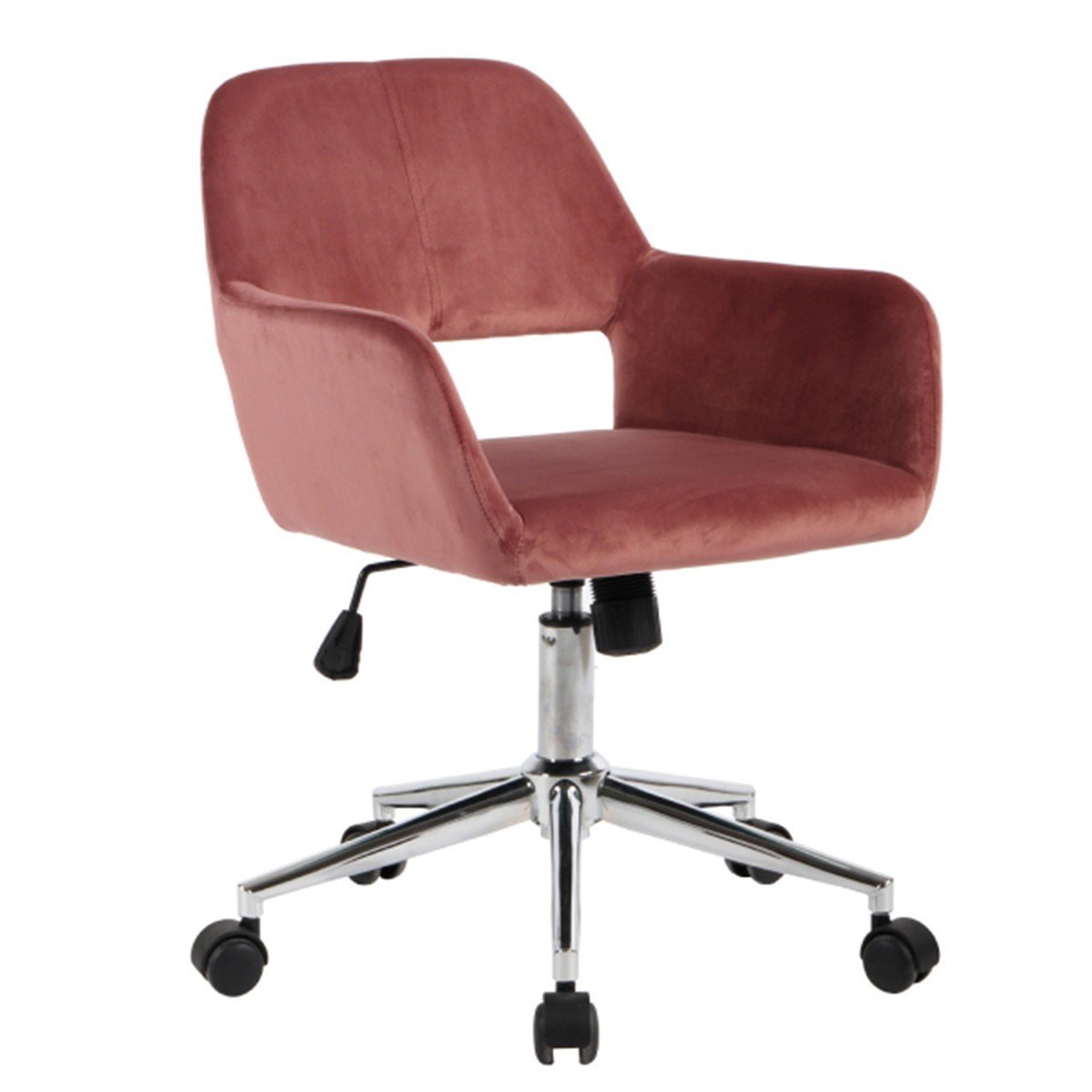 Chaise de bureau en velours ajustable - Ross, CALICOSY