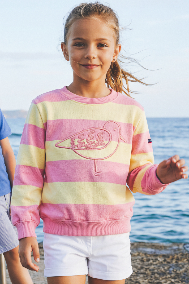Sweat rayé Kids - coton rustique, ARMOR-LUX