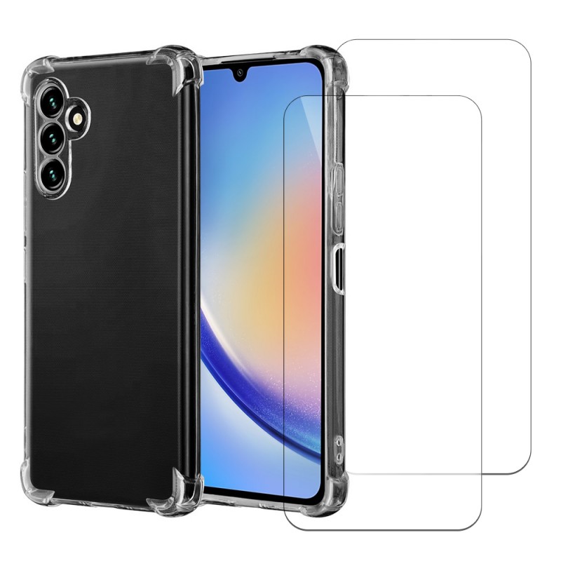 Coque Galaxy A34 antichoc + 2 vitres, EVETANE