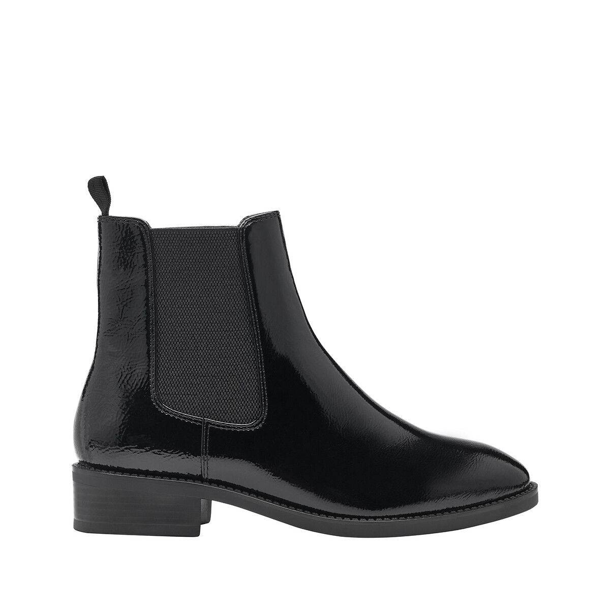 Chelsea boots, black patent, Tamaris | La Redoute