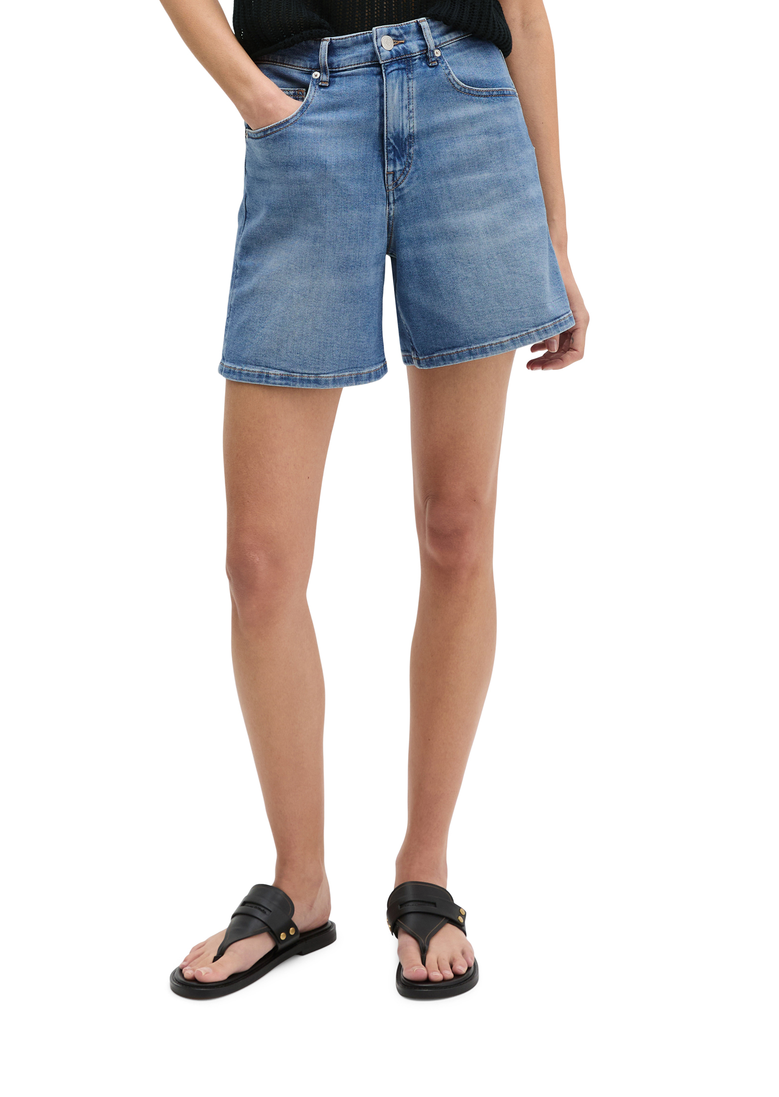 Short en jean regular en stretch doux Organic Cotton-Lyocell, MARC O'POLO