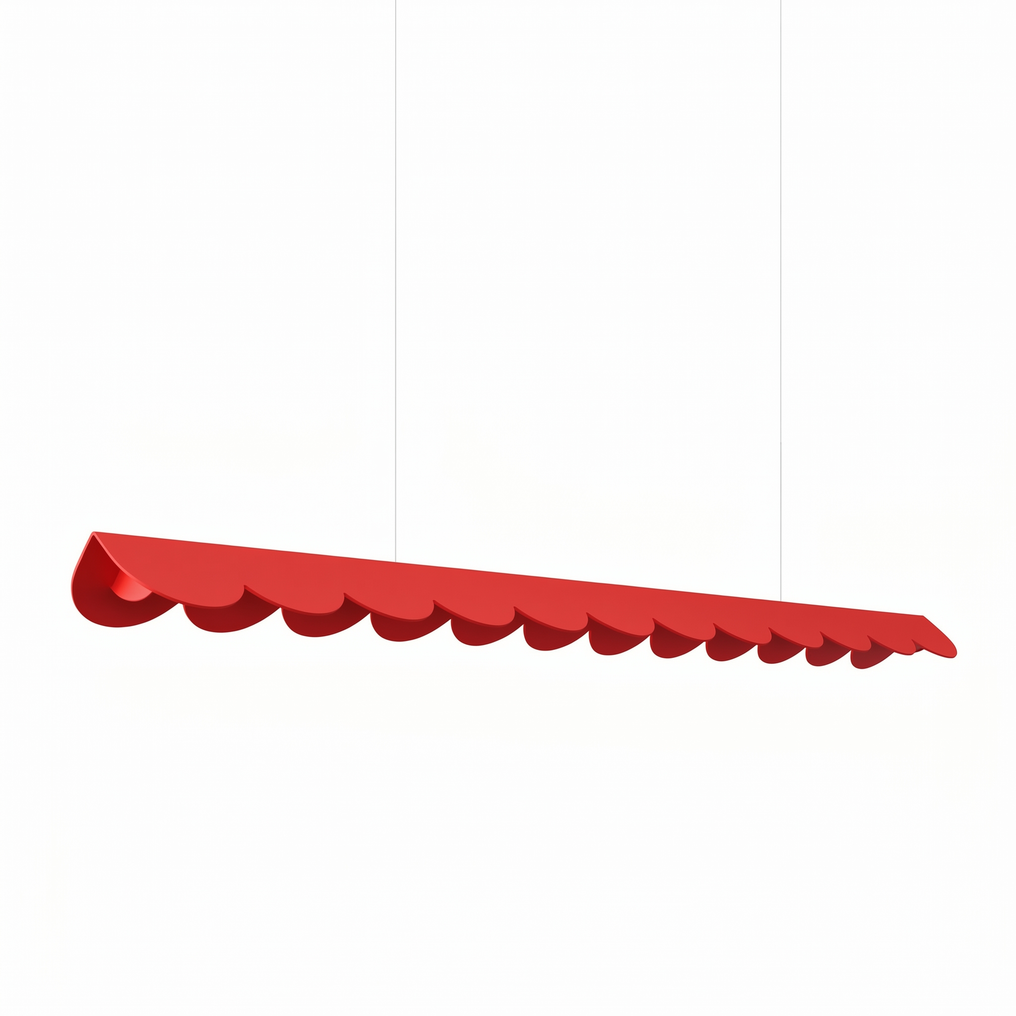 Suspension Aluminium Rouge LED 1 Biscuit, EDEN