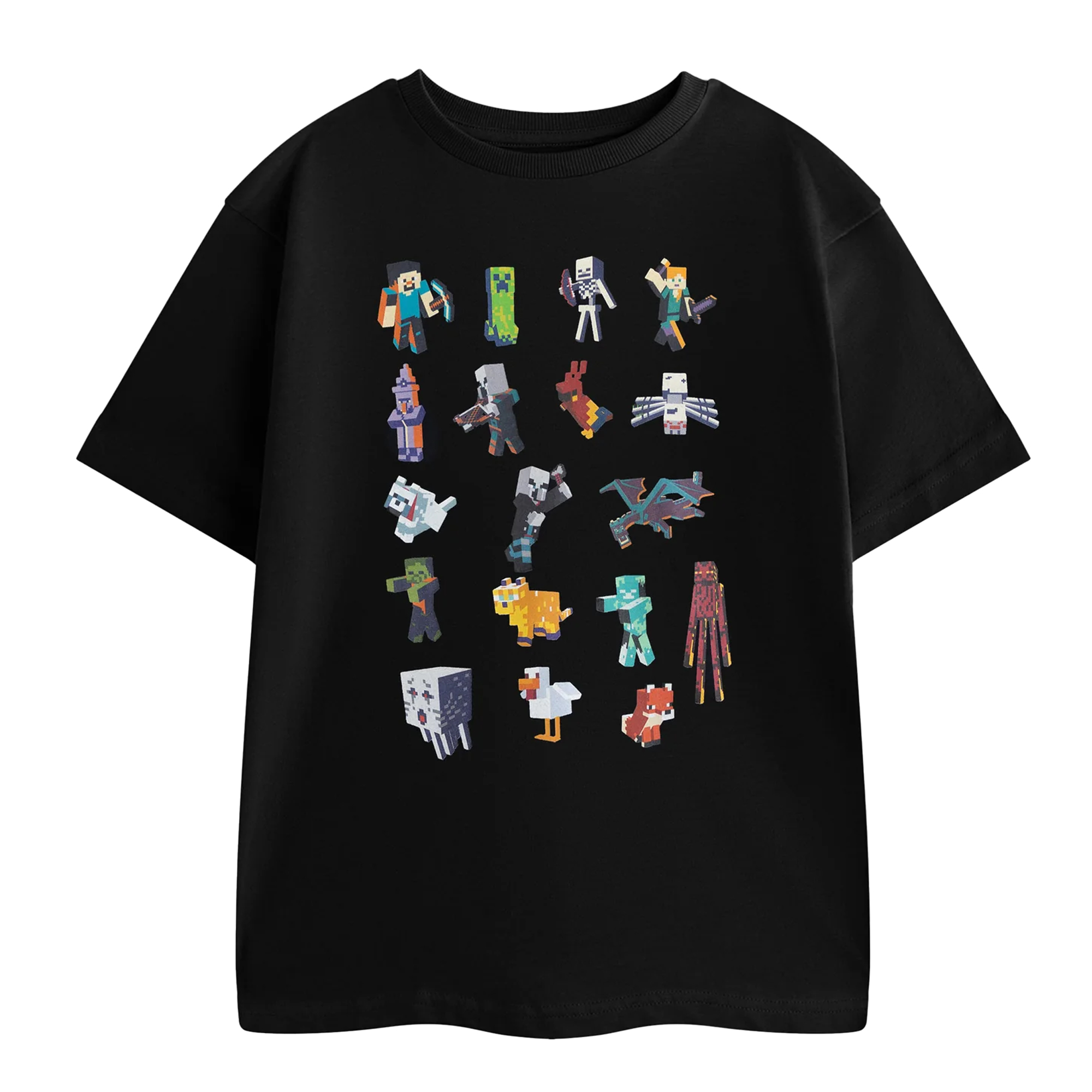 T-shirt manches courtes motif/style Sprites, MINECRAFT