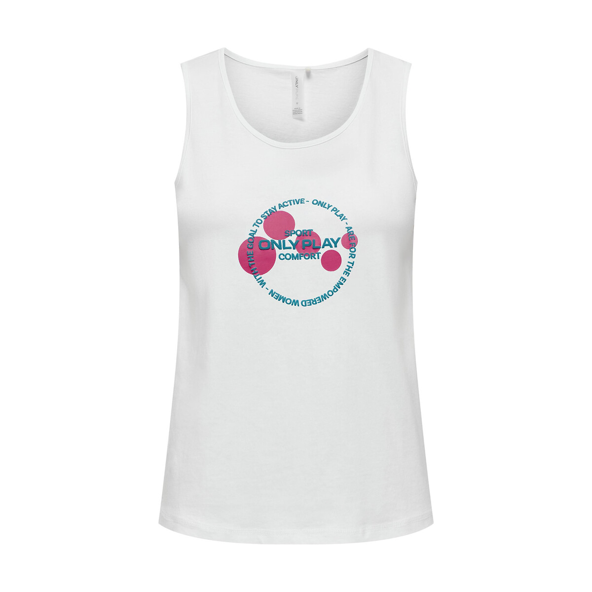 Image of Foam Life Vest Top with Logo Print in Cotton