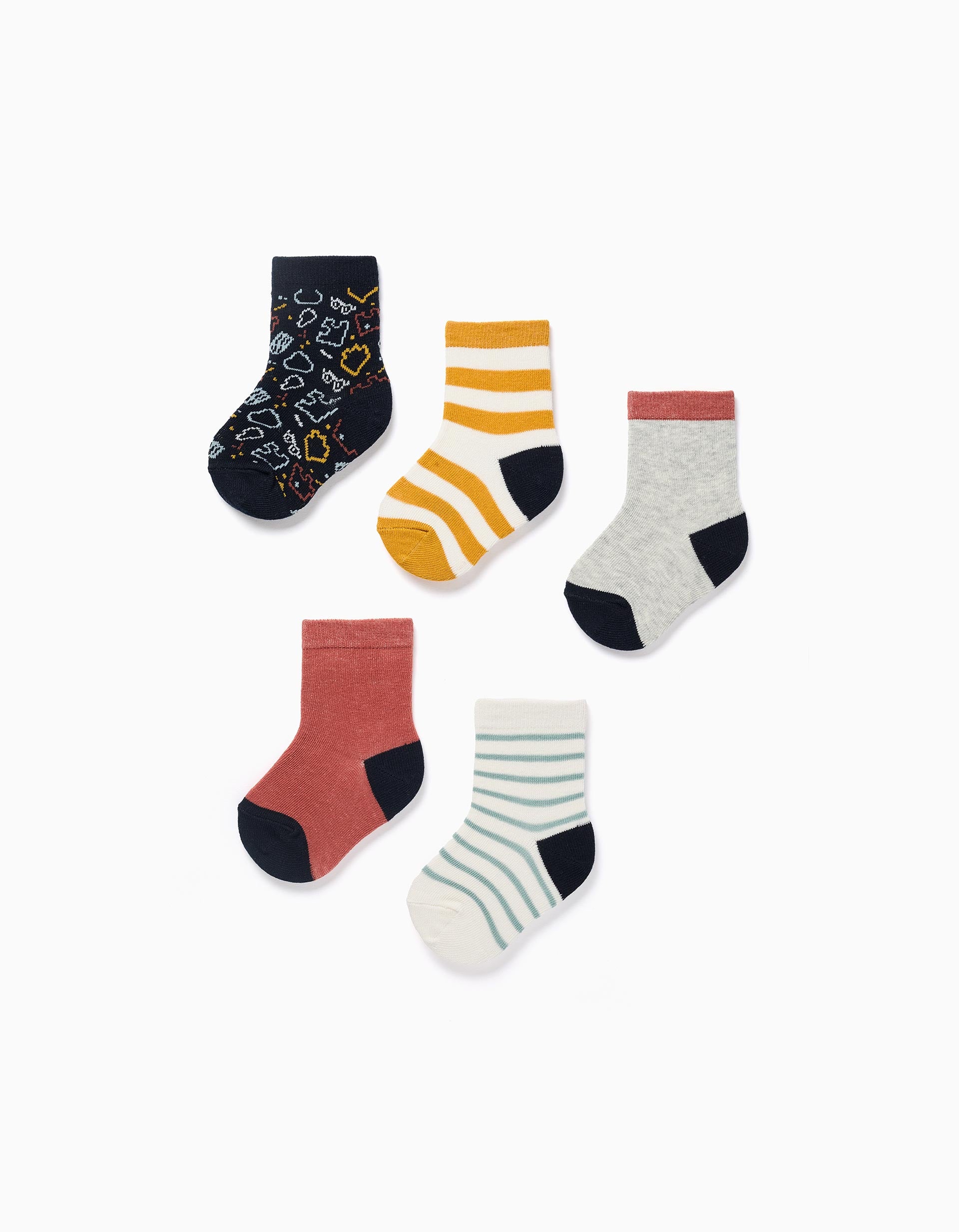 5 paires de chaussettes avec détails contrastés, ZIPPY