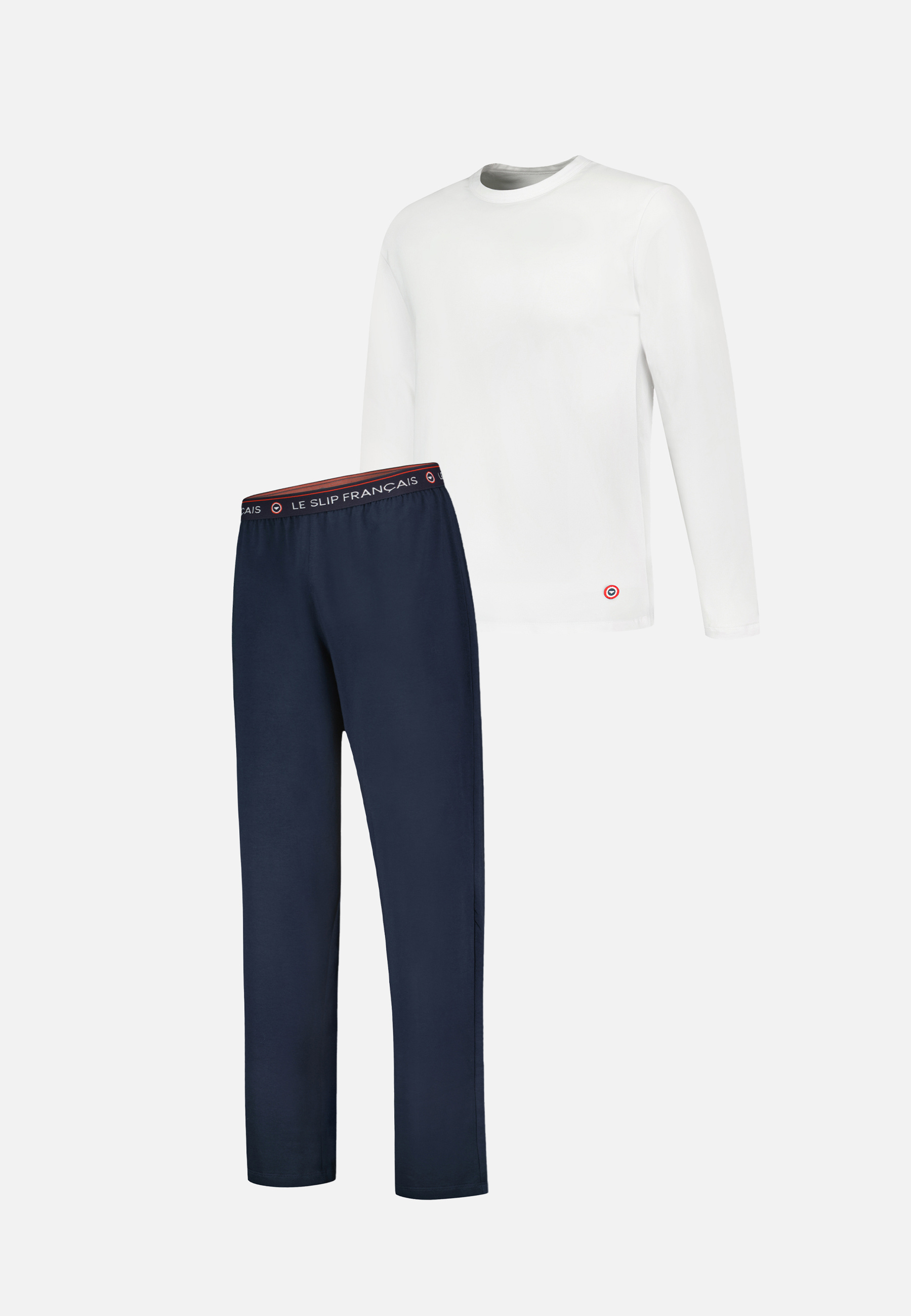 Ensemble pyjama haut et pantalon bleu en coton Superbe & Invincible, LE SLIP FRANCAIS
