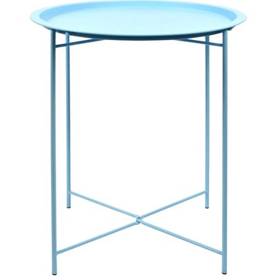 Table d'appoint en acier nuances de bleu JARDINDECO