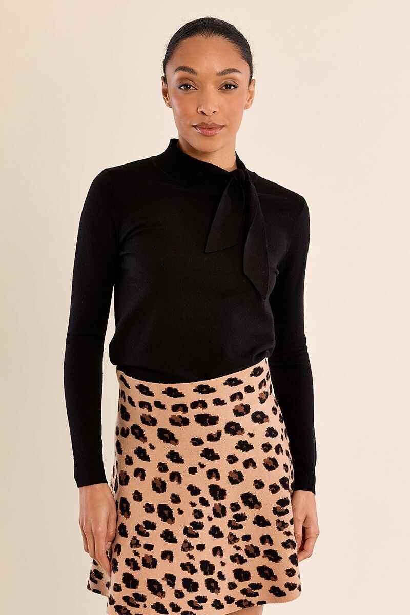 Pull maniche lunghe, con collo da annodare, MOLLY BRACKEN