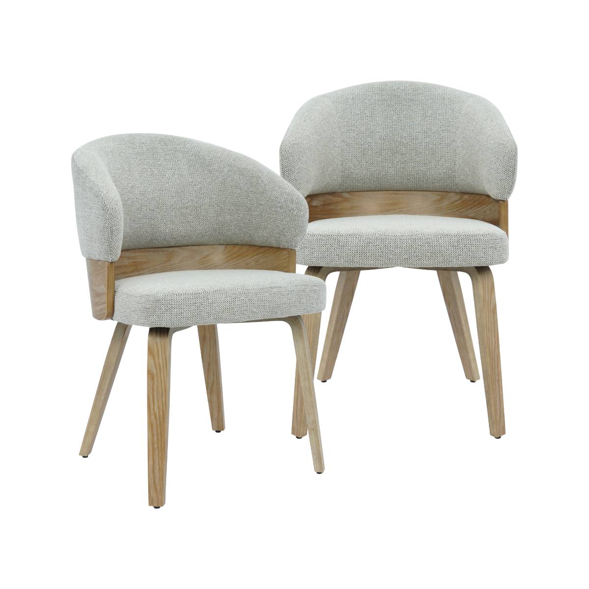 Lot de 2 chaises en tissu MILAS, MADE IN MEUBLES