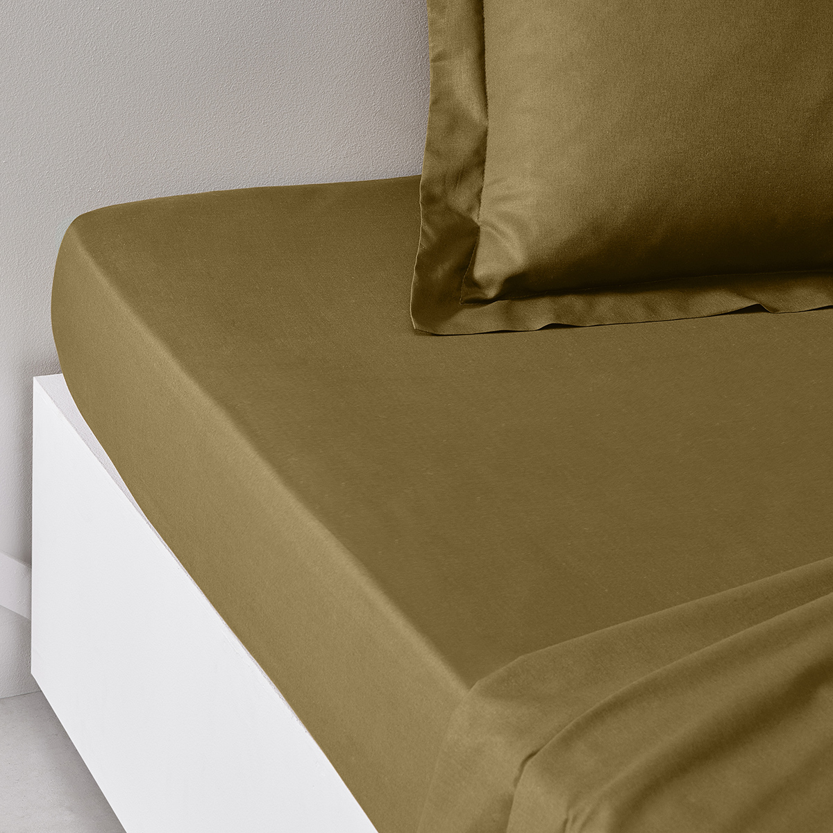 Drap housse 2 personnes uni coton grand bonnet ORGANIC, TODAY