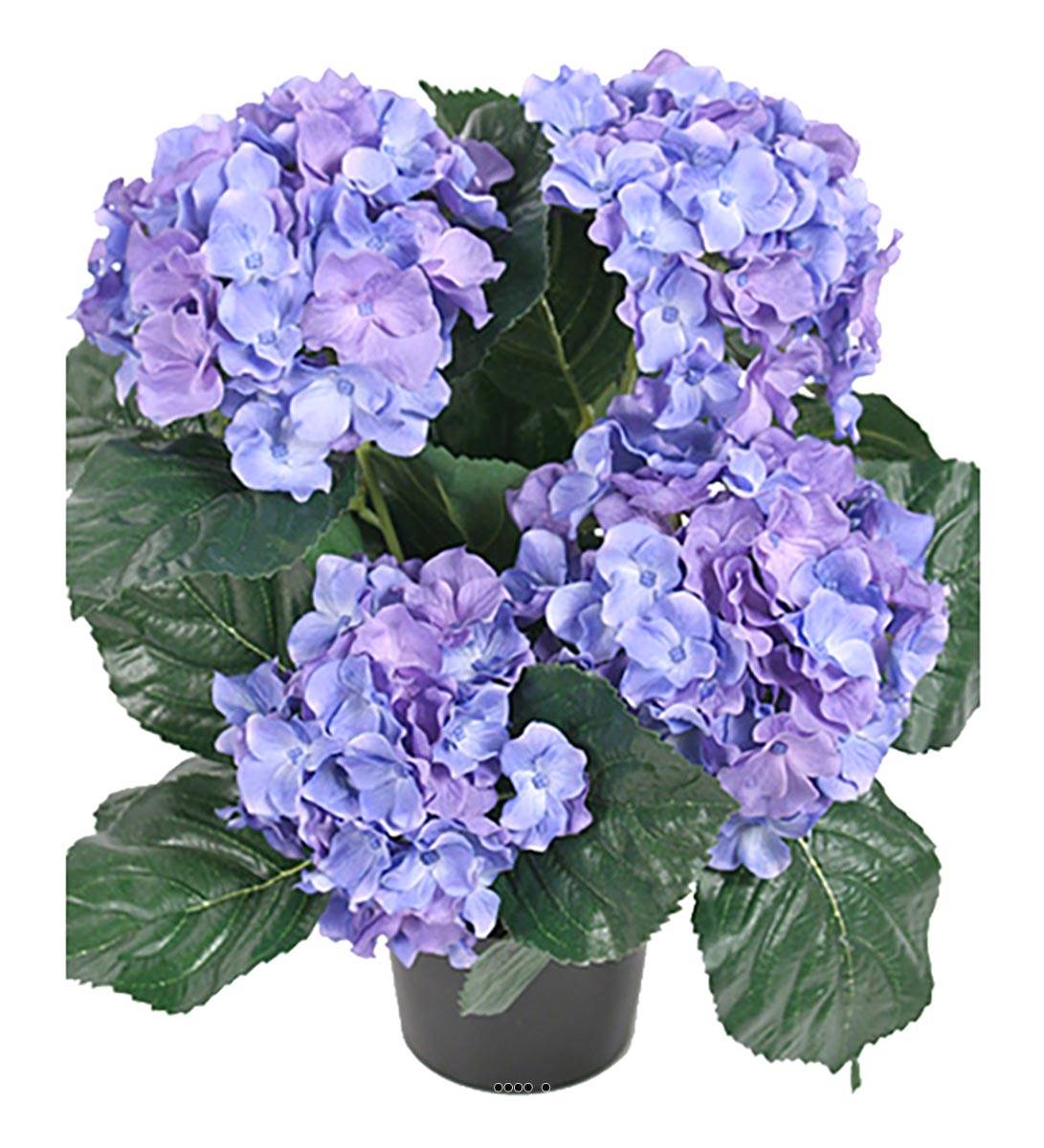 Hortensia en pot artificiel lesté H 40 cm, ARTIFICIELLES