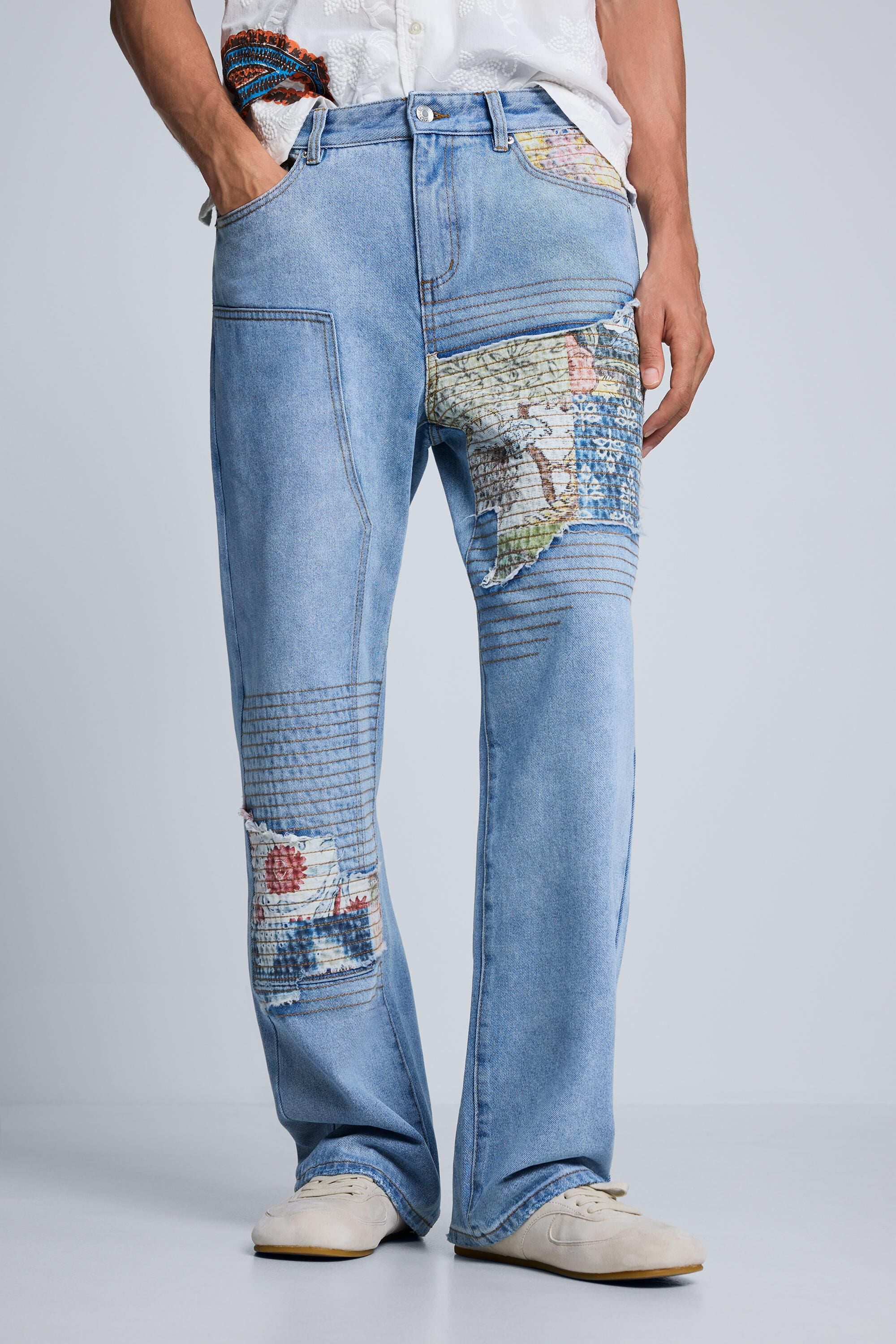 Jean droit imprimé, DESIGUAL