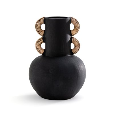 Kuro H41.5cm Ceramic & Rattan Vase LA REDOUTE INTERIEURS