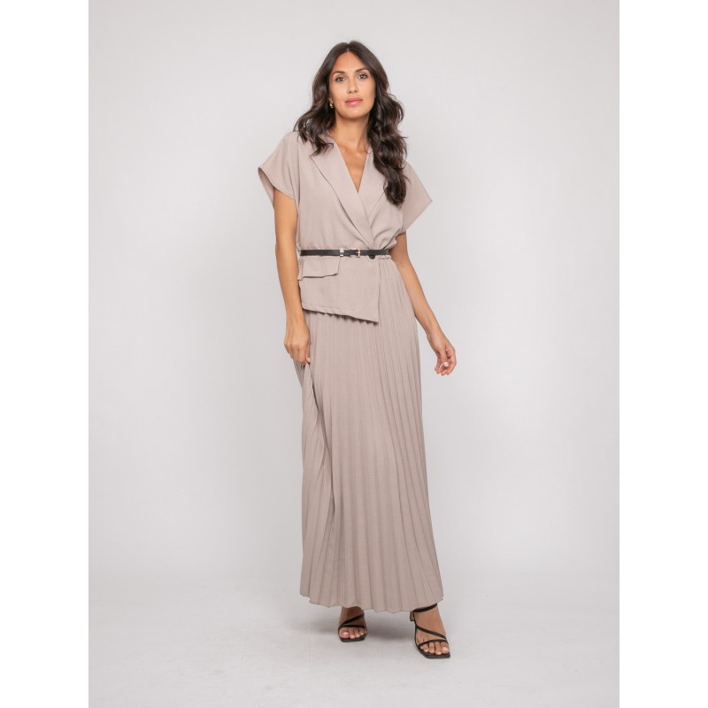 Robe Longue Plissée Avec Ceinture Inara, DONA LISA