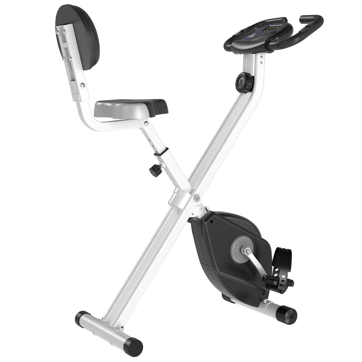 HOMCOM Mini Pédalier D'Appartement Compact - Vélo D'Exercice Pour Bras Et Jambes, Résistance Réglable, Écran LCD, Idéal Pour Seniors Et Rééducation