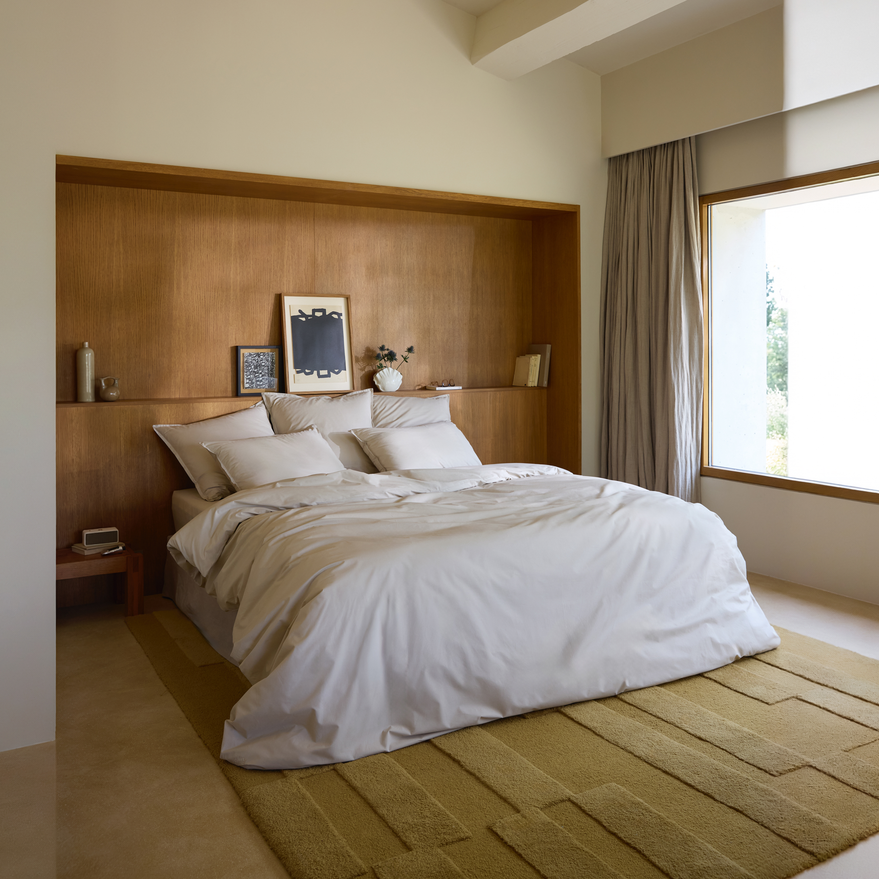 Housse de couette percale de coton NÉO, CARRE BLANC