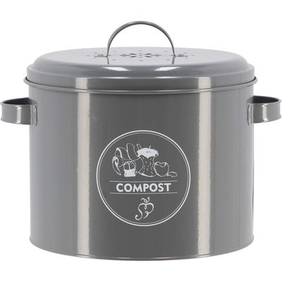 Poubelle de cuisine à compost ronde 6 litres SECRETS DU POTAGER