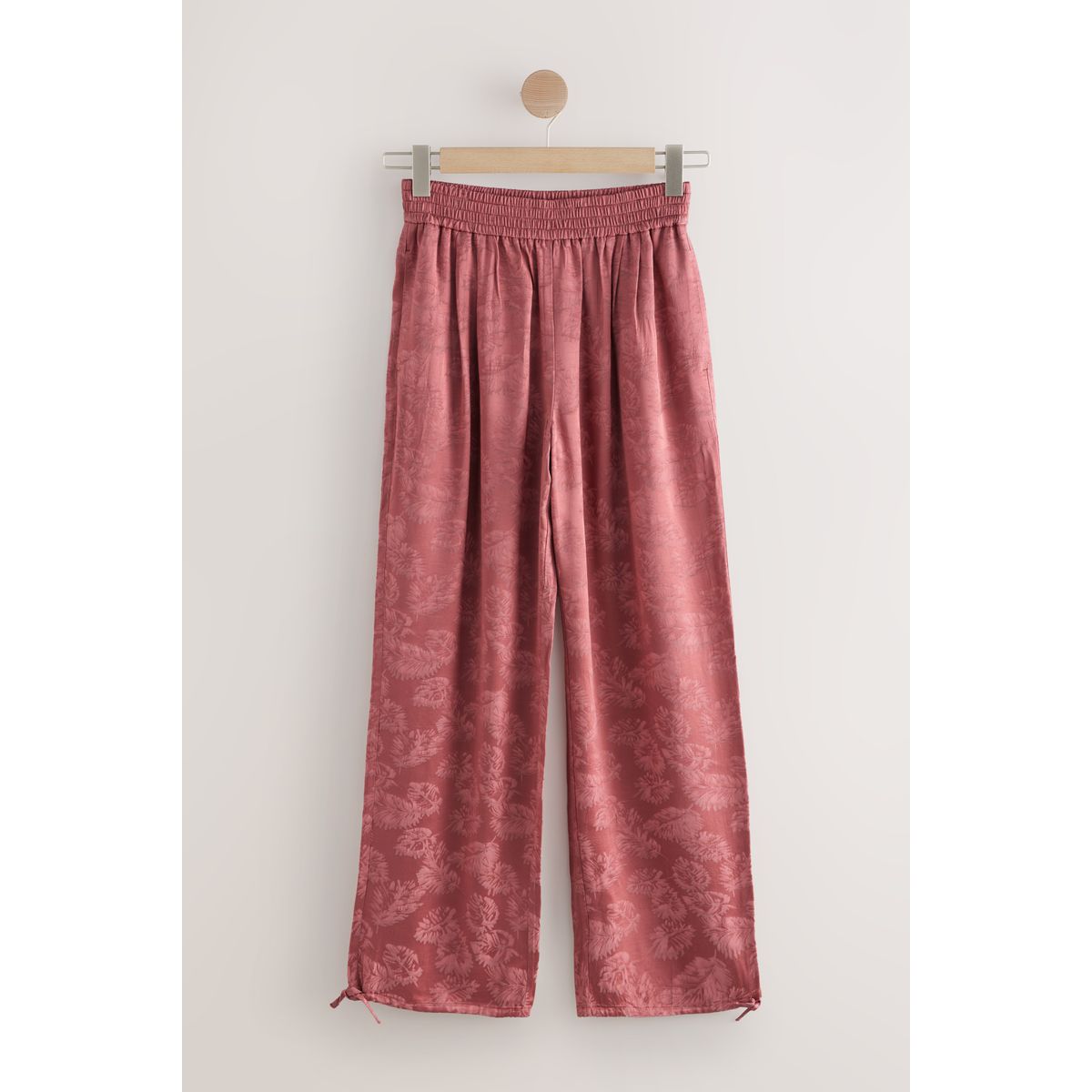 Pantalon sarouel en satin à motif jacquard, NEXT