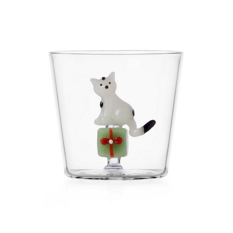 Verre à eau noël chat TABBY CAT CHRISTMAS, ICHENDORF