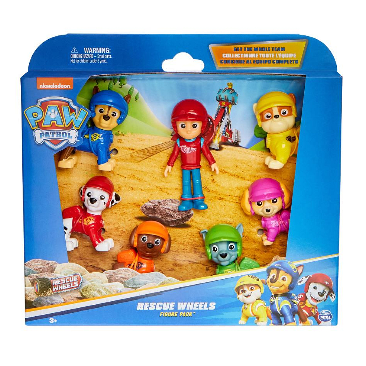 Multipack de 7 figurines rescue wheels la pat' patrouille, SPINMASTER