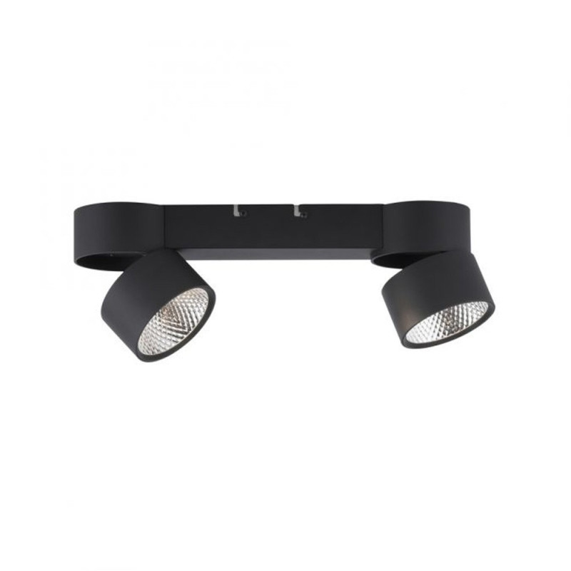 Rampe 2 Spots Nola Noir Led Puissant Et Dimmable, MILLUMINE