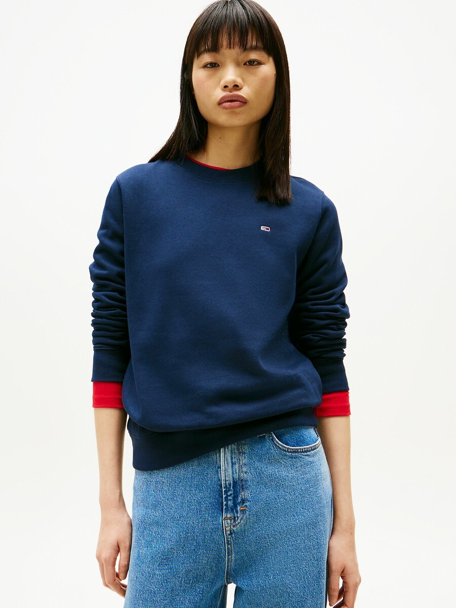 Sweat col rond à manches longues, TOMMY JEANS