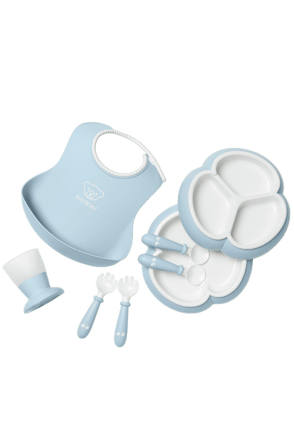 Coffret Repas, 8 pièces Bleu pastel, BABYBJORN