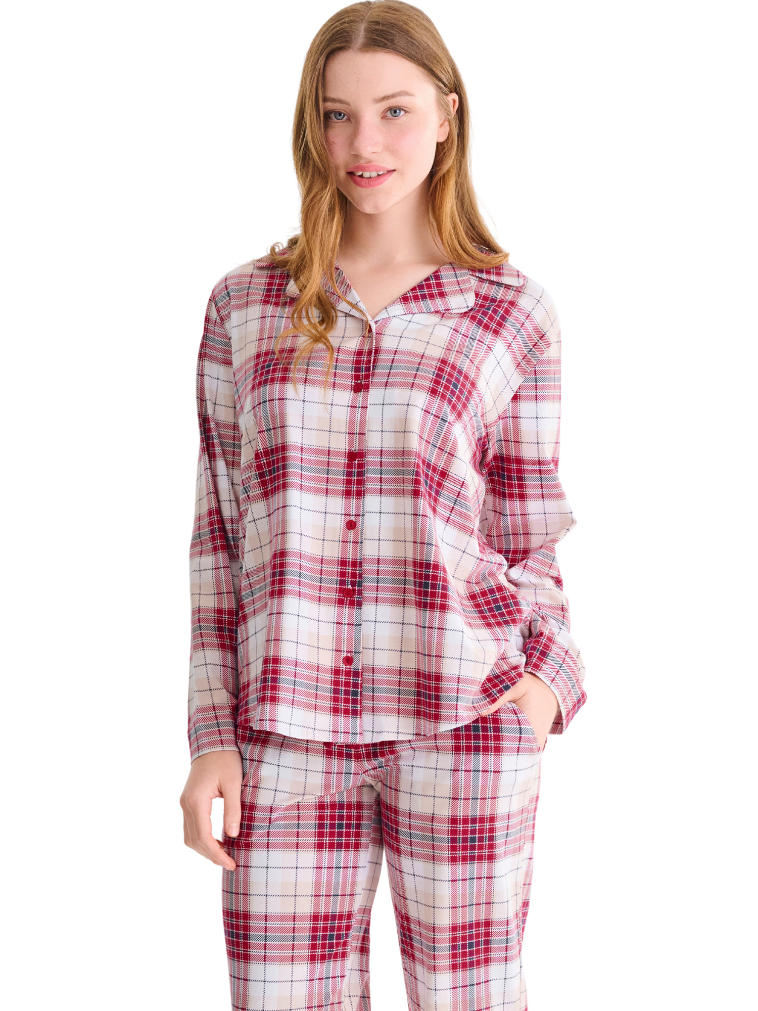 Haut pyjama chemise manches longues COSY NIGHTS, LISCA