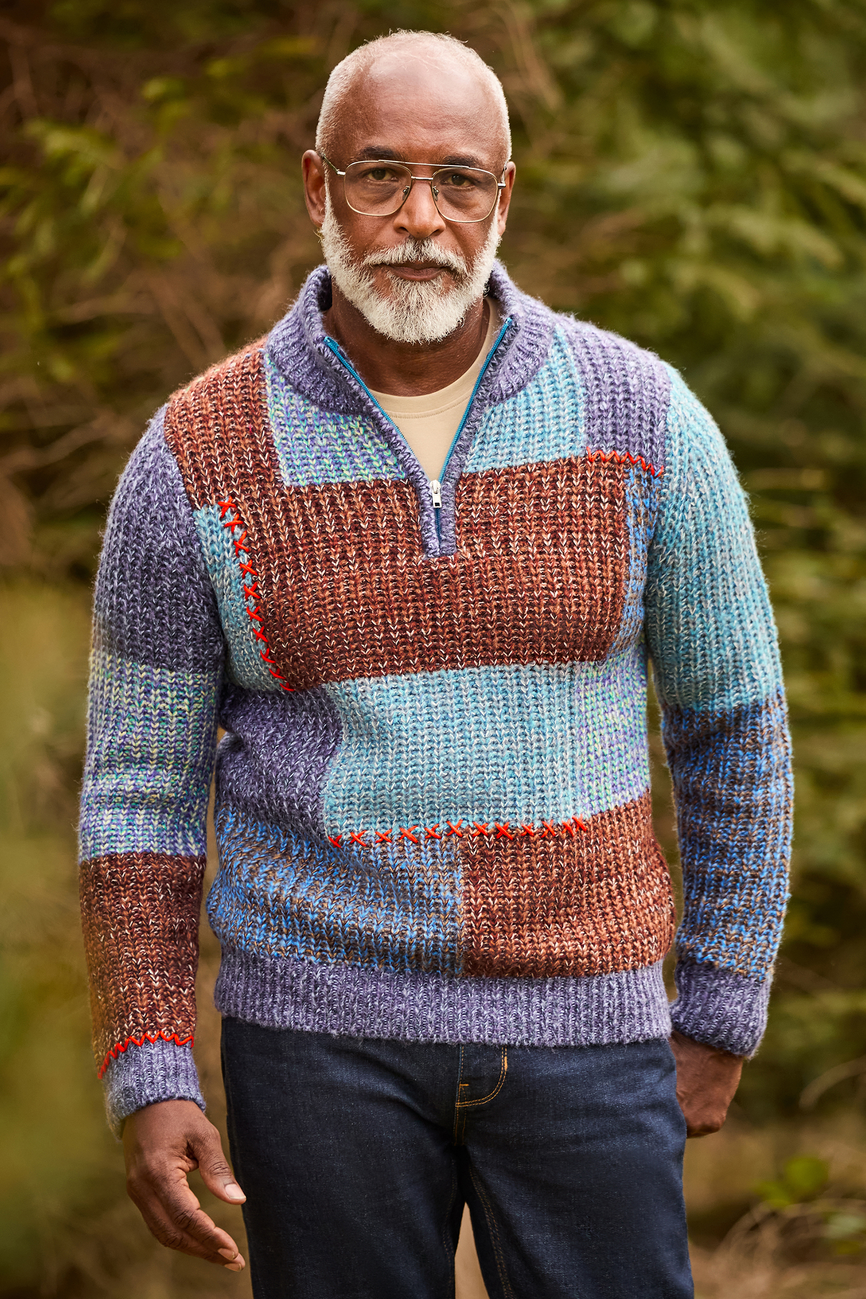 Pull Col Cheminée Patchwork Parfait, JOE BROWNS