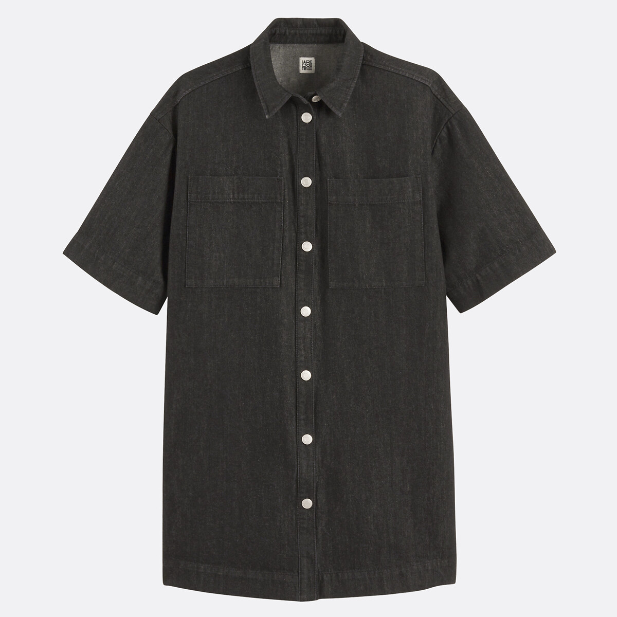 Losvallende korte jurk in denim, Signature SARA, LA REDOUTE COLLECTIONS