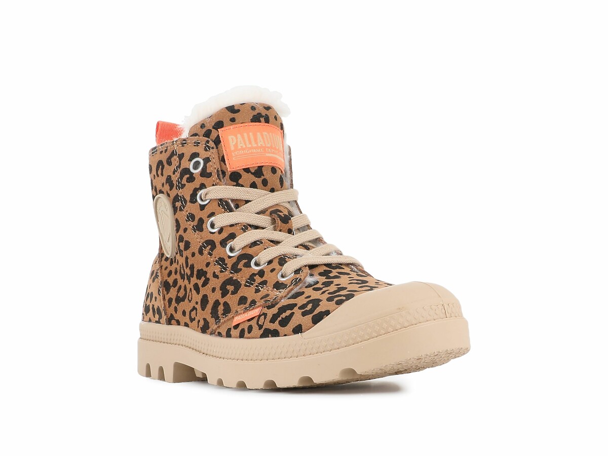 Palladium Botines Pampa Hi Zip Wool Leo de piel con forro — photo 2