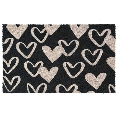 Multi Hearts Printed Coir Doormat MY MAT