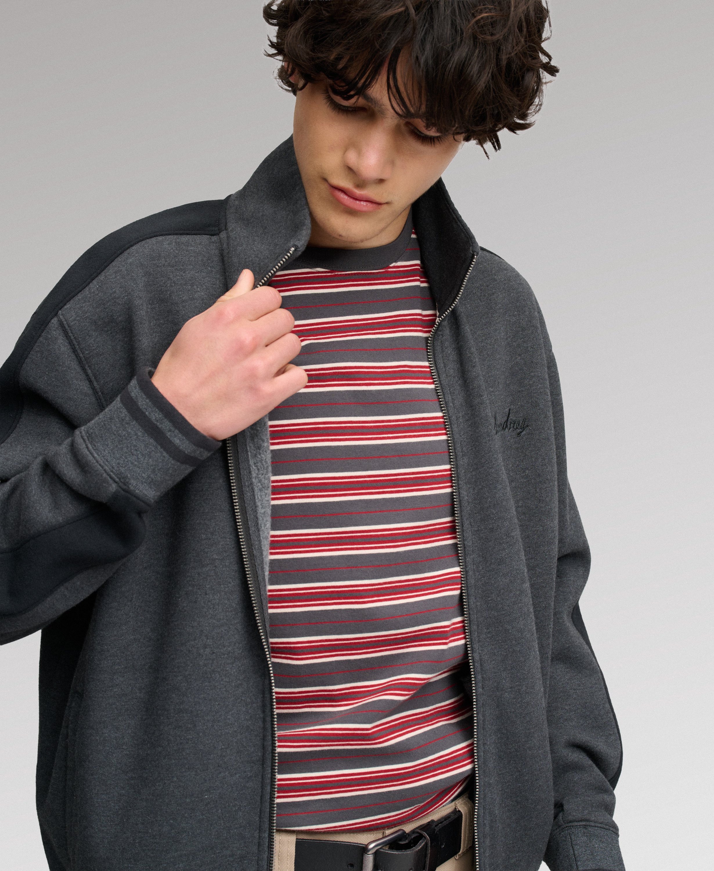 Veste Track Satin Applique Coupe Décontractée, SUPERDRY
