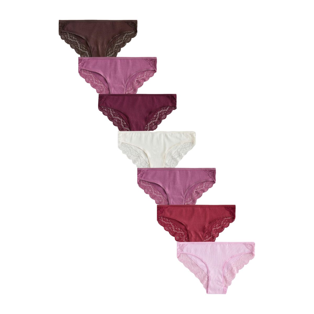 Culotte en dentelle et coton, lot de 7, NEXT