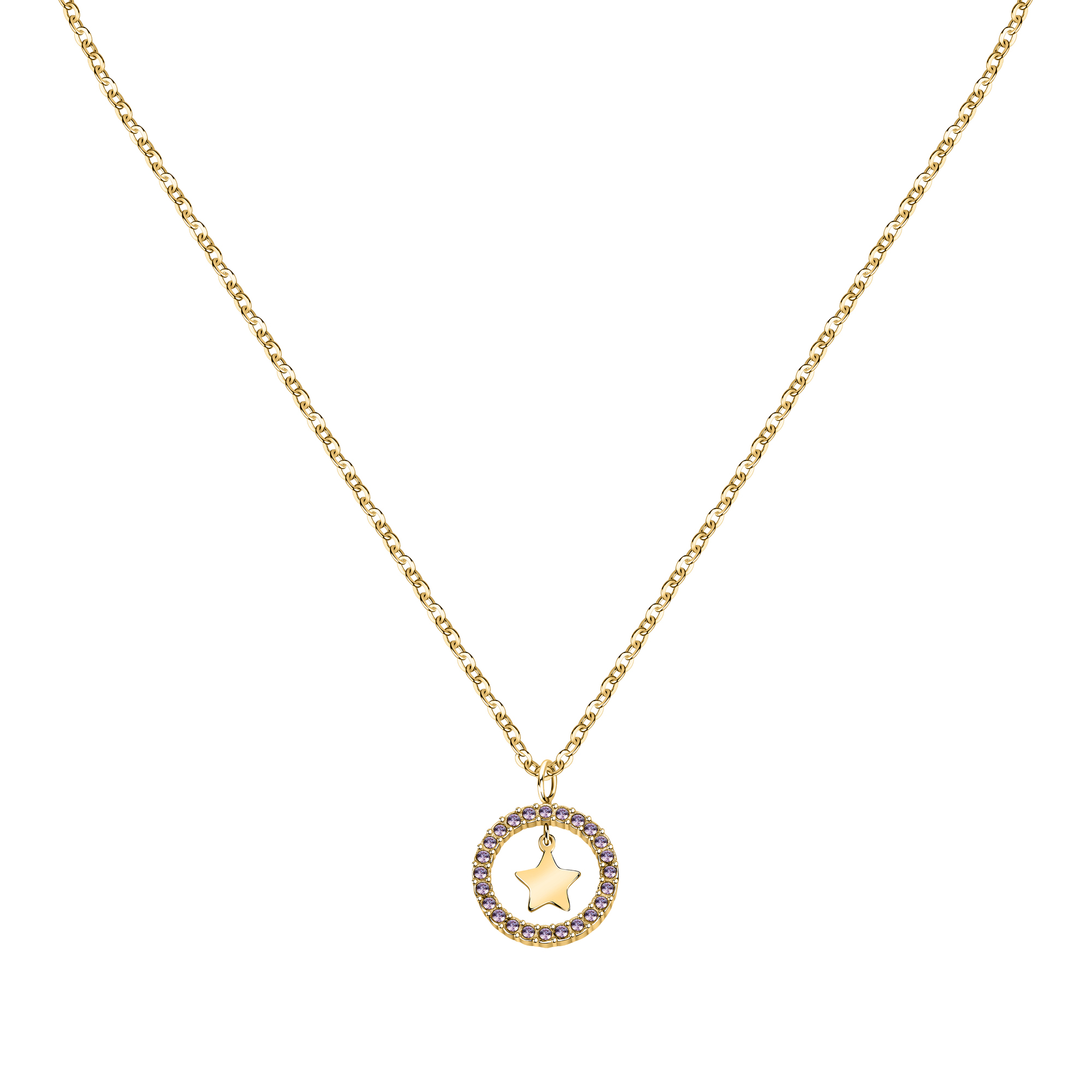 Collier en acier, Pierre précieuse FRIENDSHIP, LA PETITE STORY