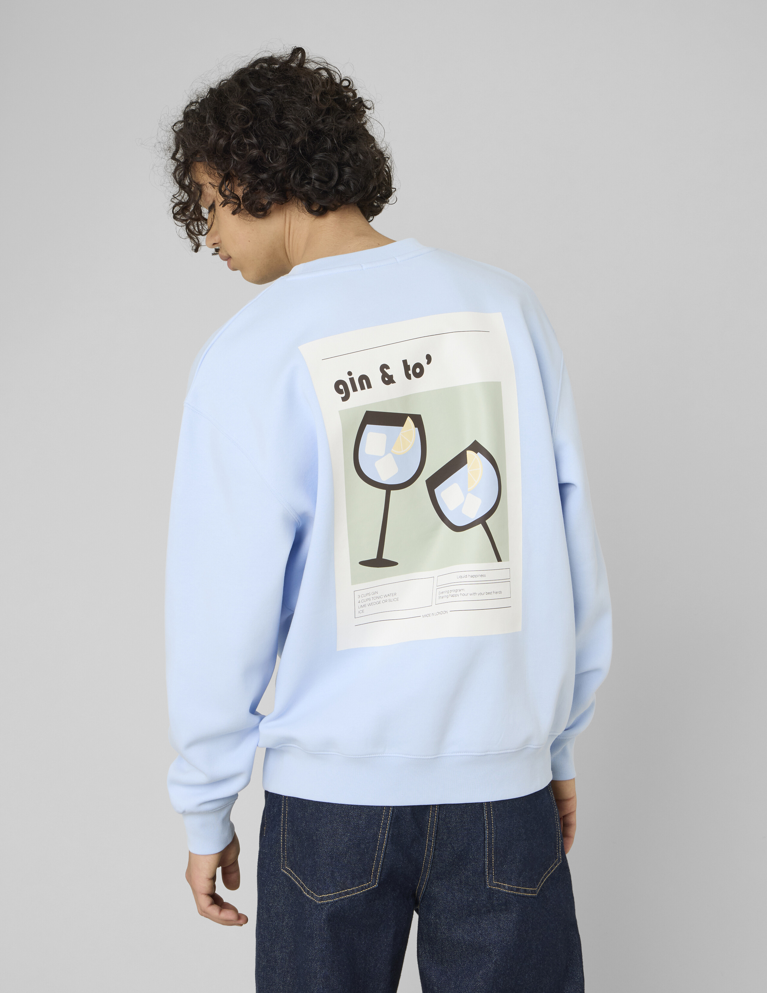 Sweat imprimé devant / dos, BZB